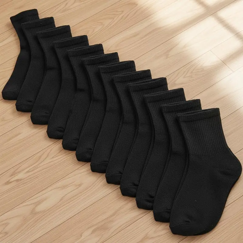 6-Pack Cushioned Crew Socks Breathable Cotton Athletic Performance Socks for Men & Women | Running, Hiking & Daily Wear  (6 Pairs)