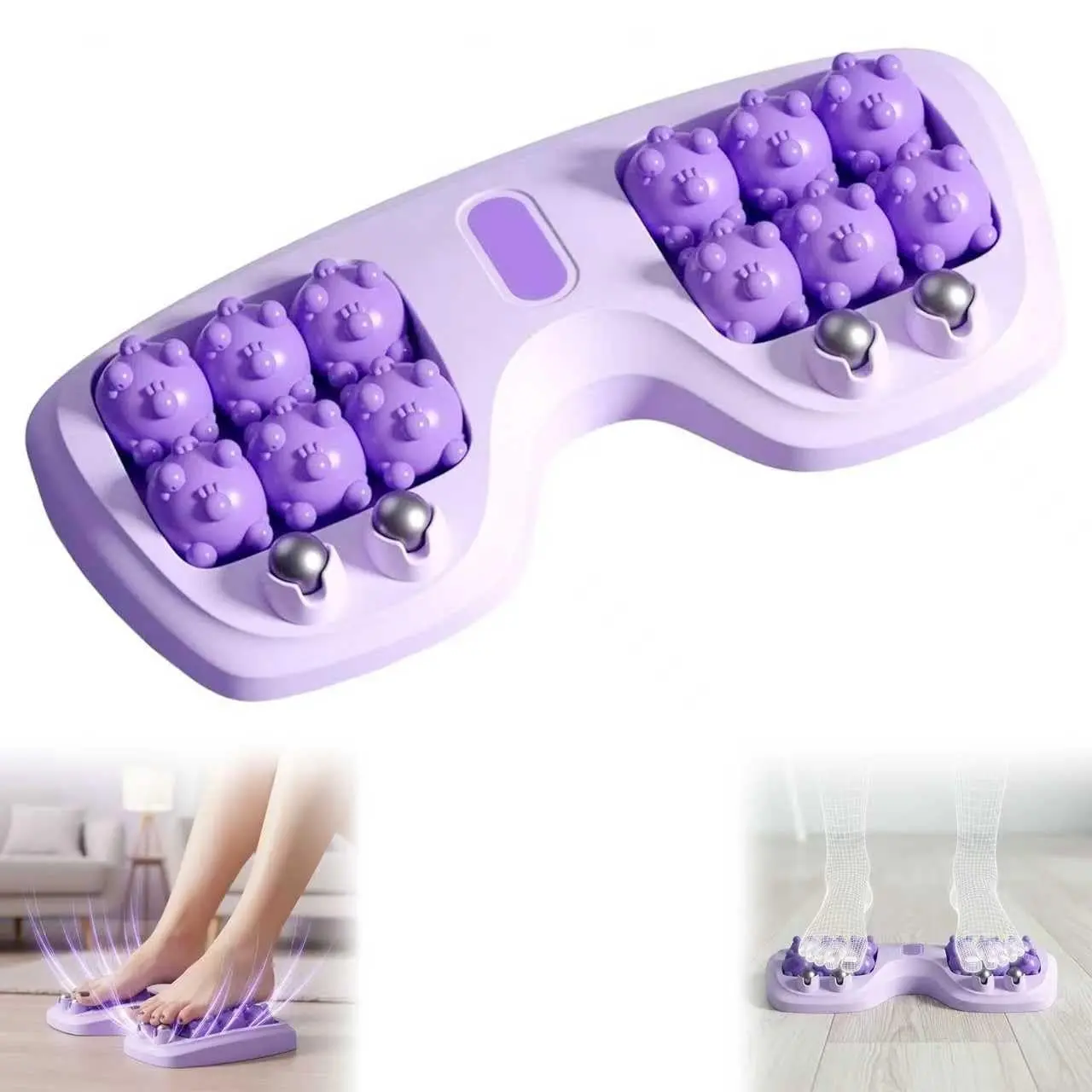 Portable Foot Massage Relief Roller with Acupressure Nodes, Compact Reflexology Tool for Home & Office, Tension Ease & Circulation Support
