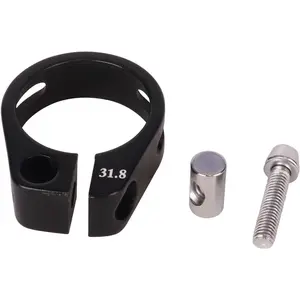 Aluminum Alloy Bicycle Seatpost Clamp 34.9mm/31.8mm for MTB Road Casual Bikes (Black, 31.8mm)