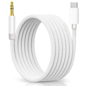 Aux to USB C, USB C to 3.5mm Audio Aux Jack  3.3 ft, Type C to 3.5mm Headphone Male Cord   Compatible for  16 15 Pro Max,  Galaxy S24 S23 S22 S21 Pixel 4 5 XL Note 20