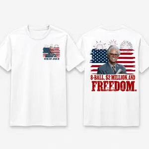 Baby Billy 4th of July 8-Ball And 2 Million Shirt, Righteous Gemstones Patriotic USA Flag Tee, Funny Show Fireworks T-Shirt for Independence Day, MADE IN USA Unisex