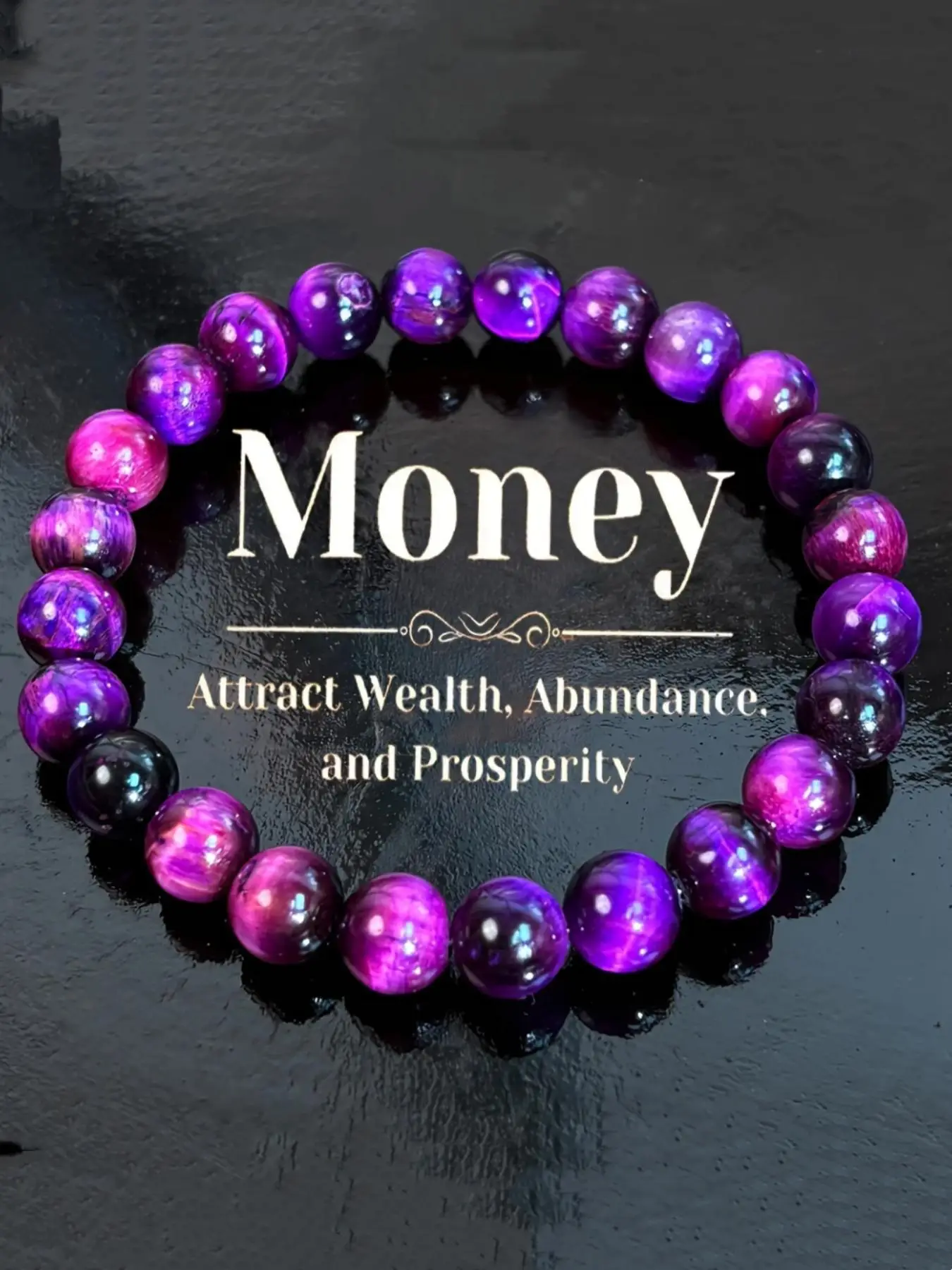 8mm Natural Tiger Eye Stone Beaded Bracelet, Fashionable Jewelry for Women & Men, Trendy All-match & Exquisite Jewelry for Birthday Gift