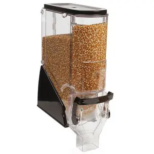 FixtureDisplays® 4PK 3.5 Gallon Food Dispenser Gravity Bins Continuous Flow w/ Label Holder, Space Saving Containers for Convenient Storage of Rice Nuts Beans Cereals 06108TR-MBS-4PK-NF