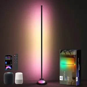 Appeck RGBCW Smart Floor Lamp, Upgraded Stable Corner Lamp with 111 Scene Modes, Music Sync, Expanded Illumination, Multiple Control Methods, Decorative Light for Bedroom, Living Room, Gaming Space