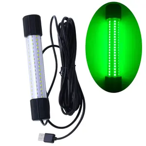 1 pc underwater LED fishing light, night fishing USB fishing light, multiple colors, portable fishing light, high brightness