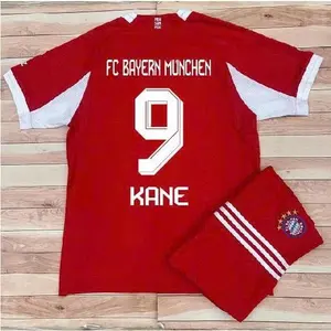 Unisex Soccer Bayern Munich Team Kane #9 Champions League Playoffs 2026 Home On Field Jersey - Red