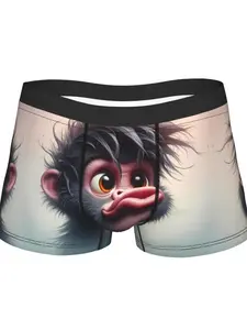 Men's Fun Monster Big Nose Boxer Briefs Stretch Breathable Soft Everyday Underwear for Casual Formal Occasions Novelty Gift Comfortable Fit Menswear Socks