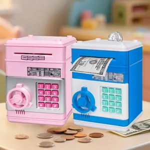 Kids Piggy Bank for Girls - Toys for kids Birthday Gifts - Electronic Piggy Bank ATM Machine Money Safe for Kids Toys Age 6-8-10 Box