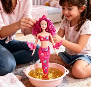 Water Activated Color Changing Mermaid Princess Doll, Surprise Blind Box Mermaid Toy, Kids Bath Play Doll, Magic Color Change Mermaid Toy for Girls, Parent‑Child Interactive Sensory Toy