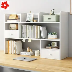 New 3 tier Wood Desktop Bookshelf Multipurpose Bookshelf Storage Office storage and desktop accessories