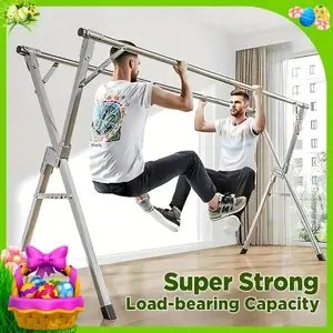 Clothes Drying Rack - Retractable & Foldable Heavy-Duty Stainless Steel | Collapsible Indoor & Outdoor Clothesline, Adjustable 63" & 78.7" Length, Durable Metal Construction