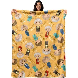 Golden Girls Blanket, Cute Soft Cozy Blanket 50x60 Inch, Golden Girls Merchandise for, Gifts for Bestie, Yellow