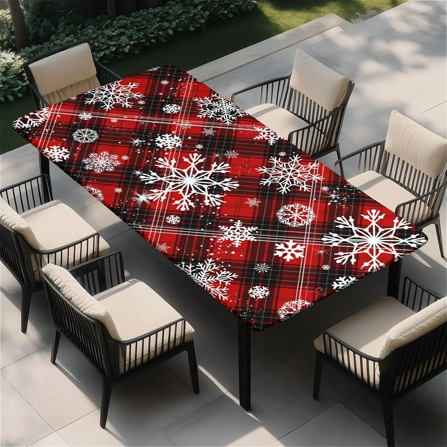 C-christmas Checker and Snow