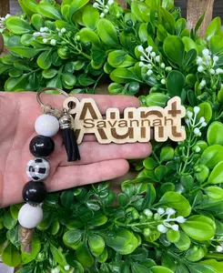 Aunt Personalized Keychain with Kids Names