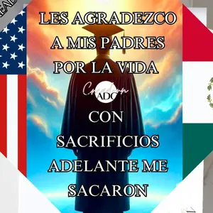 Graduate Dual Nationality USA MX Flag Customizable Design Graduation Cap Topper Decor for Guys (Print)