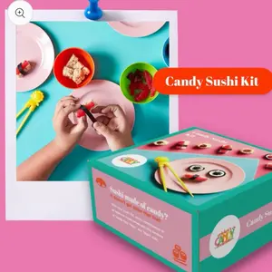 Cricket's Candy Creations Candy Sushi Kit - Fun Snack Craft for Kids & Mom - No Heat Cooking Required - Eco-Friendly Bento Box Included - Perfect for Home or Group Activities
