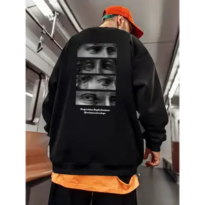 Men's Sculpture Graphic Hoodie Sweatshirt - Combed Cotton, Boxy Cut, Long Sleeve, Fitted, Minimalist, Soft, Thermally Optimized, Digital Sublimation Print, True Size, Casual Stylish, Tropical, Affordable, Unisex Menswear Clothes