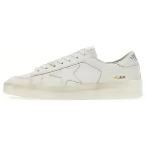 Golden Goose Stardan Low-Top Casual Sneakers for Men in Off-White Distressed Finish Trending Shoes, House White Official Shoes to Get / Maison Mihara Verifiable, with credentials and supporting global authentication