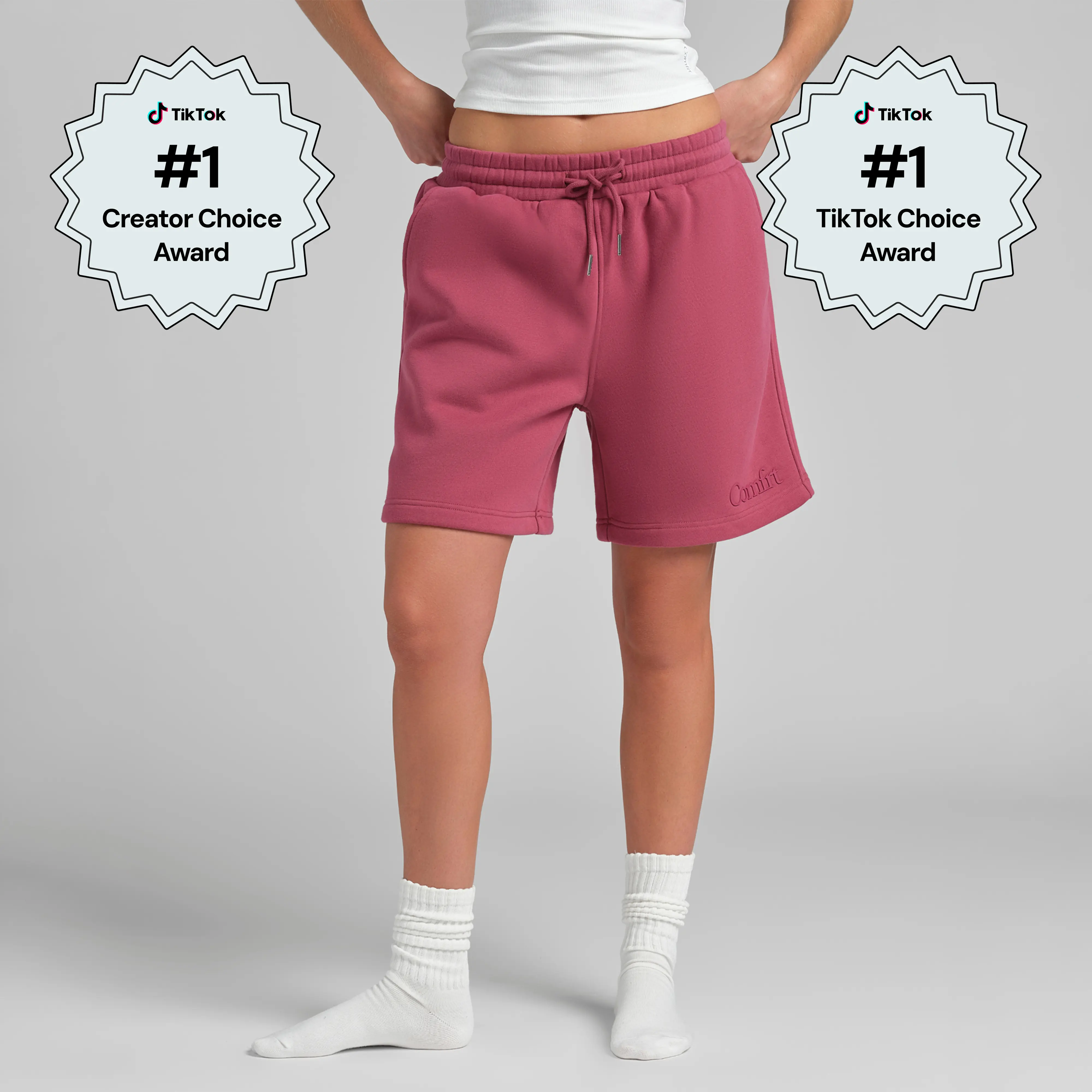 Comfrt | Minimalist 7" Shorts | Oversized Heavyweight Fleece Casual Comfy Sweat Shorts