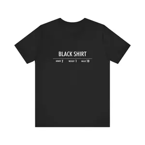 Black Shirt - Skyrim Inspired - Gift for Gamers