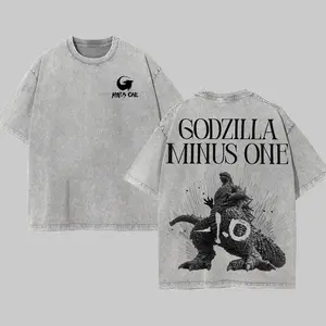 Godzilla Minus One Godzilla Minus Zero Gojira Washed TShirt Hoodie Sweater Monster Vers Toho Vers Menswear Gift for movie fans Top Apparel Classic Oversized Seamless Simple Straight Man Clothes Cotton designer shirts