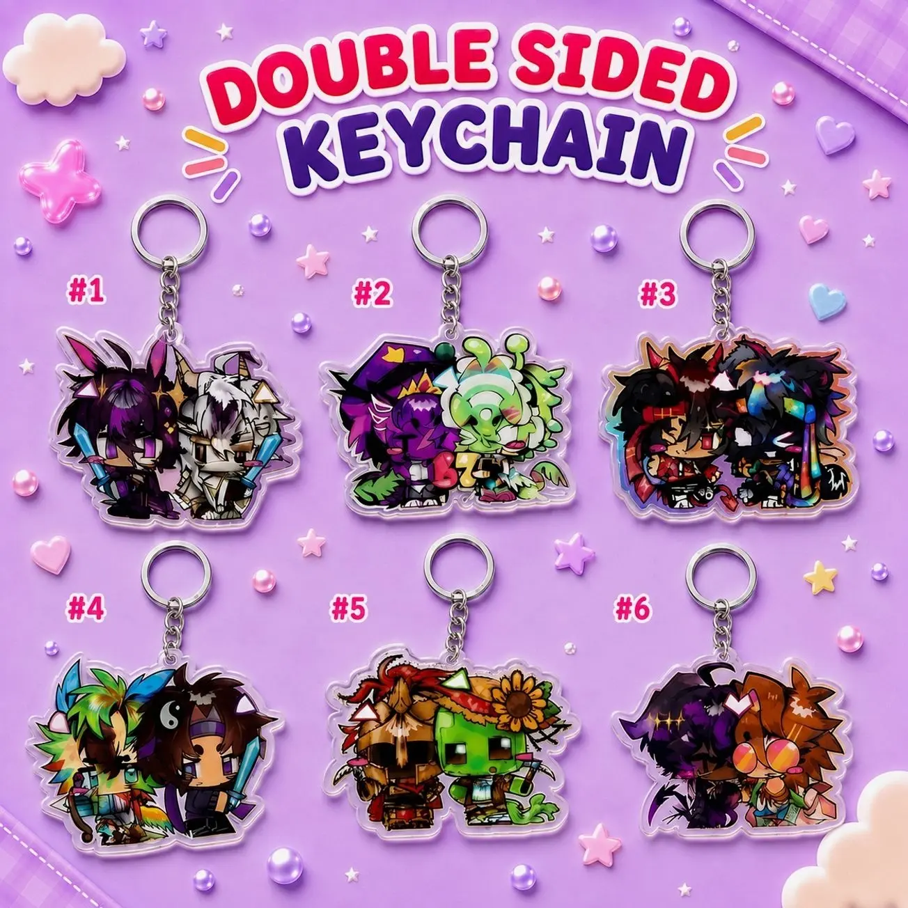 INVERSION DUO || wemmbu & boosfer keychain, Unstable Universe MCYT Acrylic Keychain, parrotx2 & wifies, ashswag x squiddo, SFAWTDE || d3rlord3 & averythemayo
