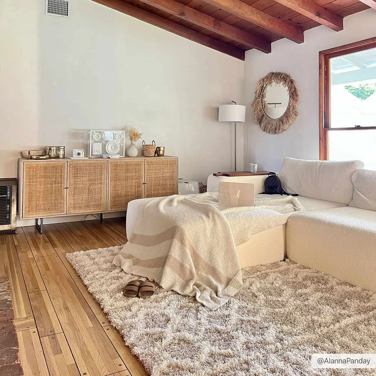 Prompton Cream Plush Area Rug - Decorative Fluffy, Modern Shaggy Rug for Living Room, Bedroom, Decorative Fluffy Rug, Fluffy Modern Rug