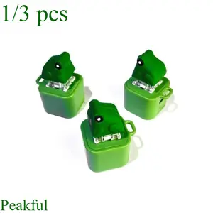 Frog Croaking LED Keychain Fidget Toy Realistic Sound & Fun Light-Up Feature Durable ABS Plastic for Kids & Adults  Ideal Stress Relief & Halloween Party Gift