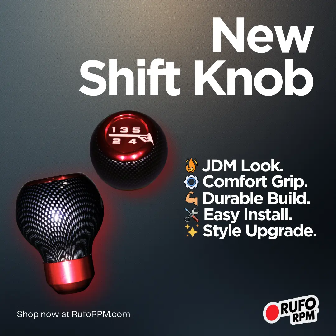 RufoRPM™ Carbon-Style Shift Knob | Forged Look Performance Upgrade (Manual Transmission)