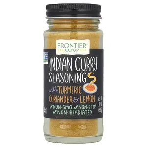 Frontier Co-op Indian Curry Seasoning with Turmeric Coriander & Lemon, 1.87 oz (53 g)