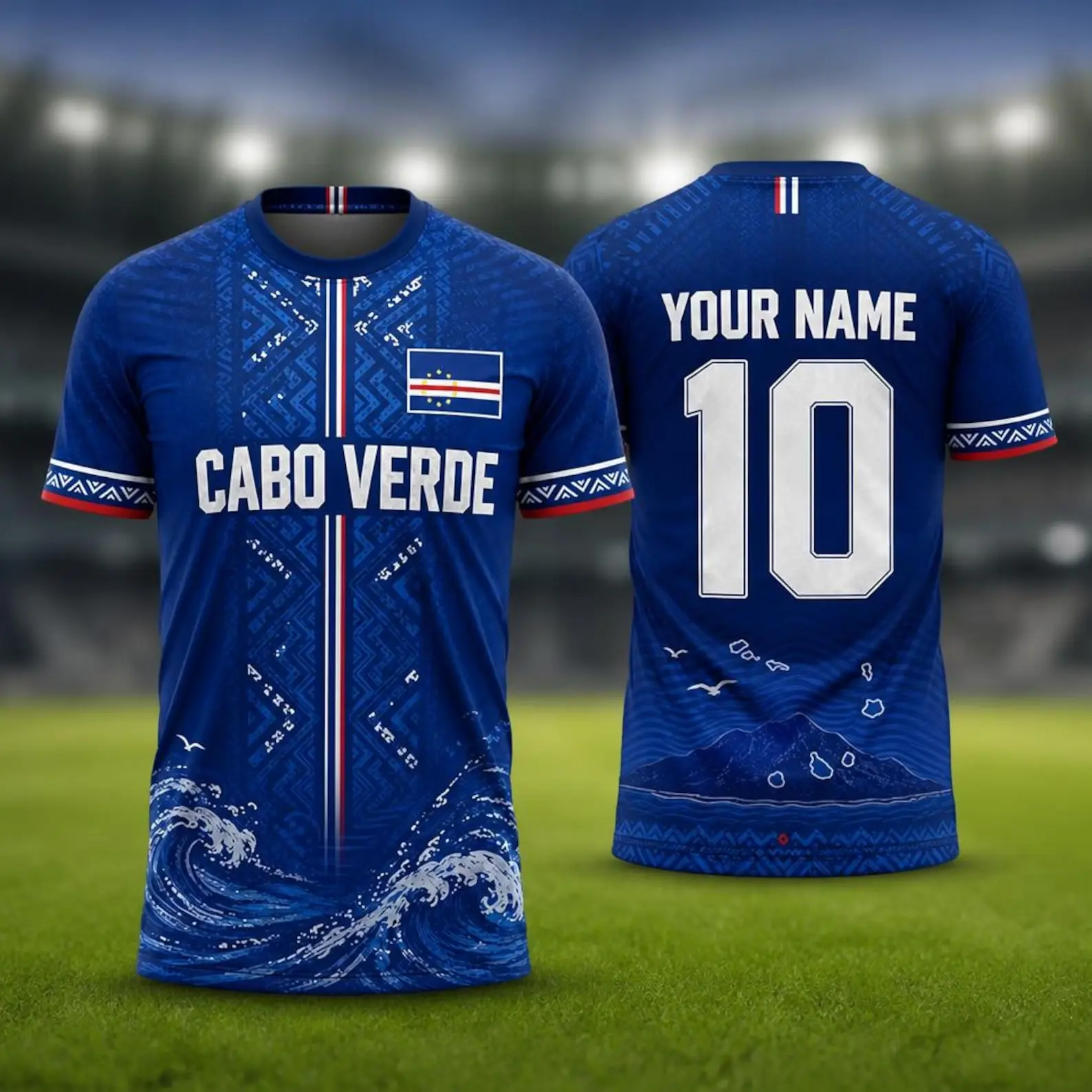 Custom Cape Verde Soccer Jersey Personalized Name Number Cabo Verde Football Fan Shirt