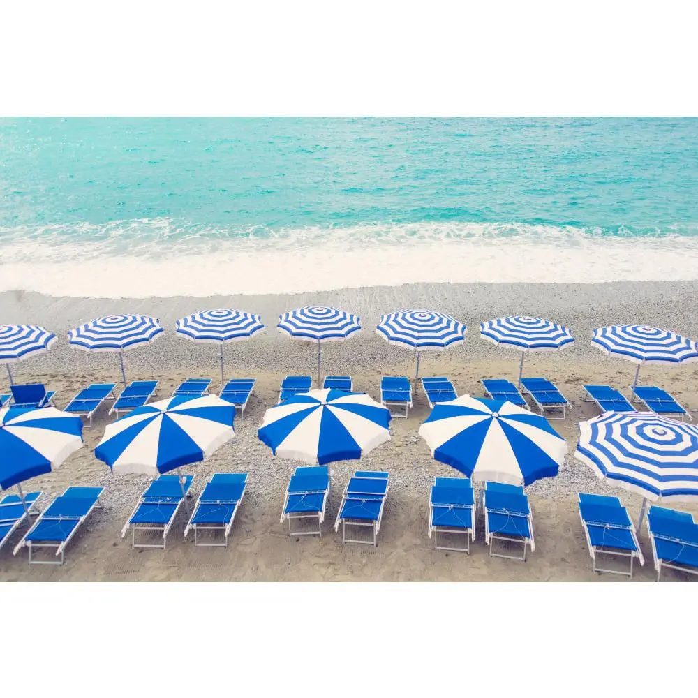 Navy and White Striped Umbrellas