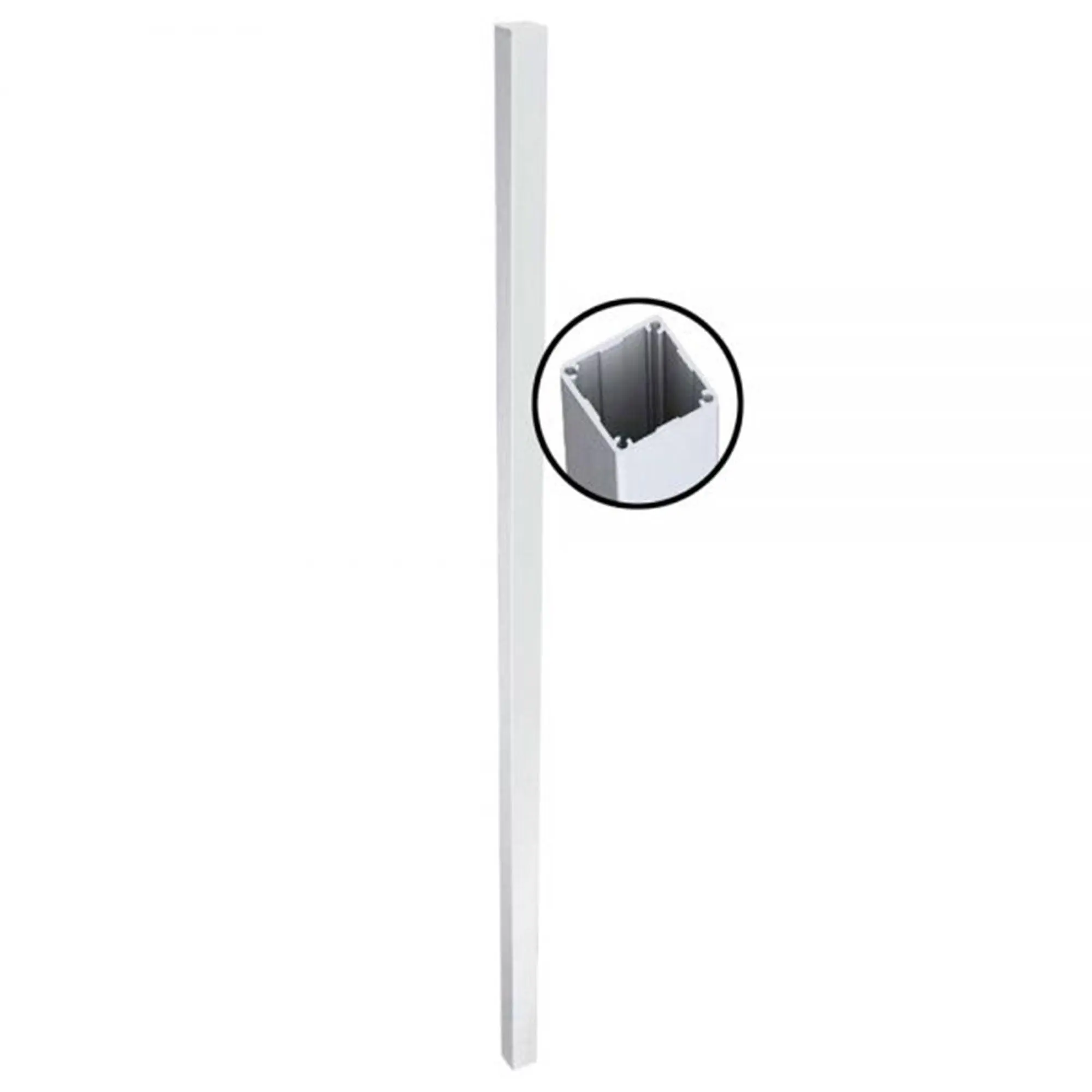 Stratco Quick Screen 95 Inch 1 Way Aluminum Fence Panel Post, White (2 ...