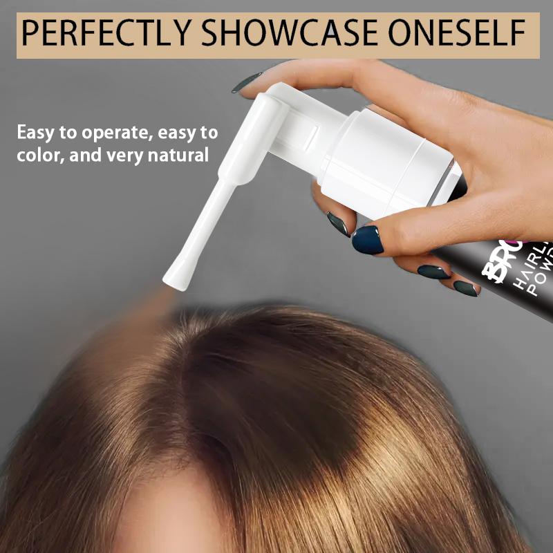 Rozino Brown Hairline Powder Root Touch Up Hair Color for Gray Coverage Bald Spot Concealing Hair Powder for Women & Men 48-Hour Stain-Proof Formula