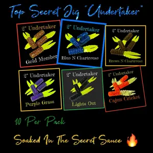 2” Crappie Undertaker Series - Top Secret Jig for Fishing at the Edge of the Known Waters 10Pk 2” Crappie Undertaker Series - Top Secret Jig for Fishing at the Edge of the Known Waters 10Pk