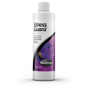 Seachem Stress Guard - Aquarium Water Conditioner - Reduces Stress, Antiseptic, Promotes Healing for Minor Injuries