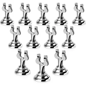 Triton Harp Clip Style Place Cards/Table Number Holders, 1.5 inches, silver, set of 12