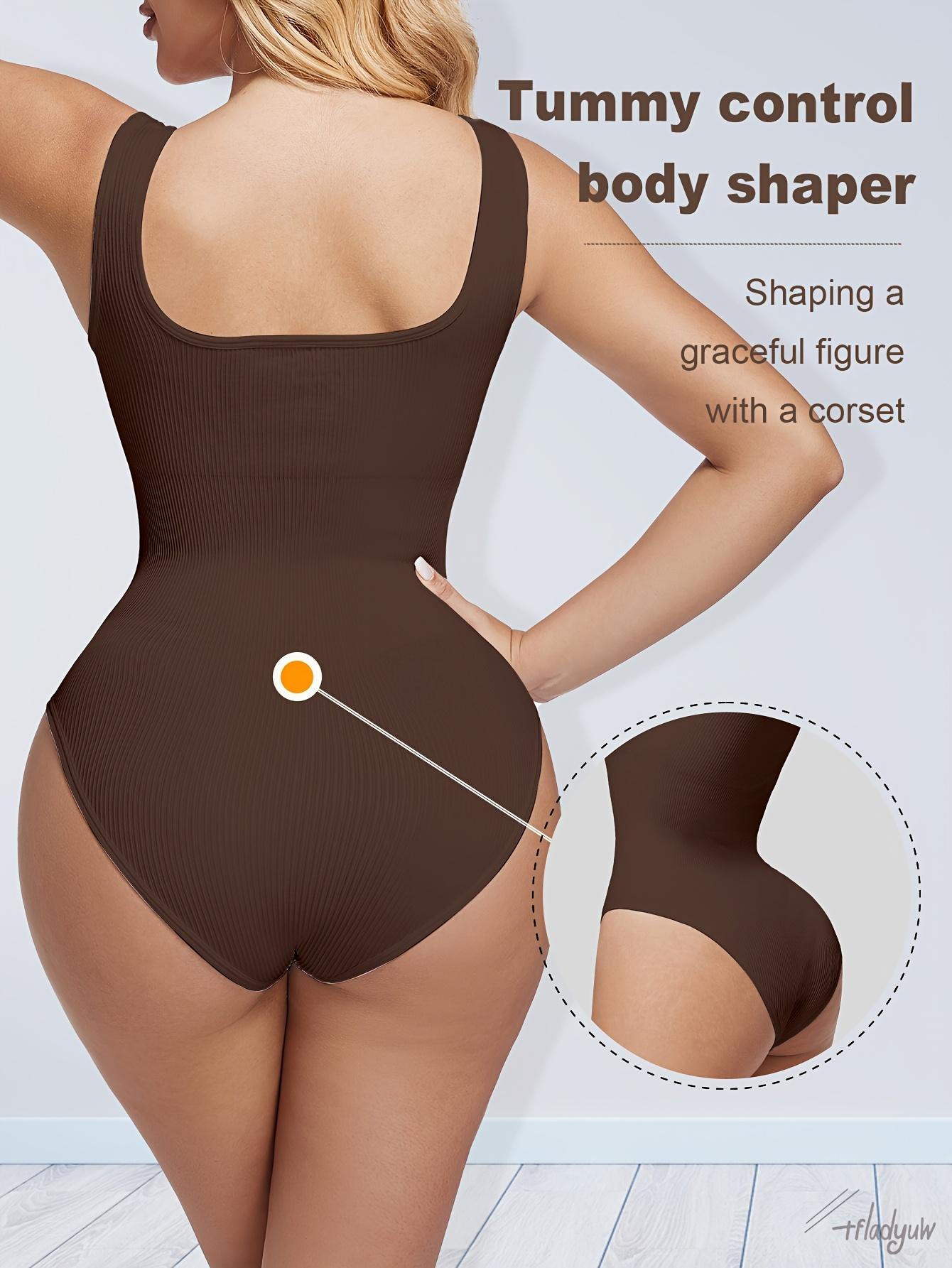 Spring and summer solid color square neck Women's body shaping briefs, bodysuits bodysuits tummy lifting and hip lifting sexy vest square neck threaded briefs comfortable body shaping bodysuits
