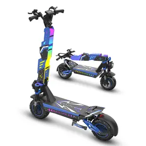 JUNLING JL80 Electric Scooter for Adults, 43 Mph Top Speed, 6000W Dual Motor, 52 Miles Max Range, 60V/30AH Battery, Dual Suspension Hydraulic Braking System, Foldable e-Scooter, High-bright dual LED headlight, Portable Speaker,Gift