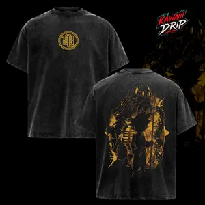 Retro Vintage DBZ Kid Goku Anime Vintage Oversized Washed Tee Unisex Oversize Anime Manga Washed Heavyweight Cotton T-shirt, Gift For Anime Fan, Anime Lover
