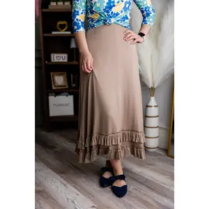 Modest Callie Maxi Skirt in Dark Khaki