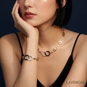 LG003 Interlinked Elegance Choker Necklace/Bracelet