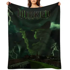 Wicked Witch Anime Themed Flannel Blanket Soft and Warm Throw for Sofa Bed Office Or Camping Cozy Plush Blanket for Good Fans Ideal for Home Decor Outdoor Use Travel Or Christmas Gifts Style 25