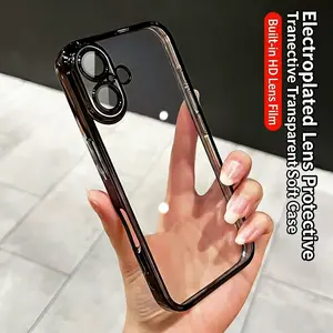 Plating Edge Bling iPhone Case | Electroplated Glossy Soft TPU | Slim Shockproof Anti-Scratch Cover for X/XS Max/11-17 Pro/ProMax/Plus/Air