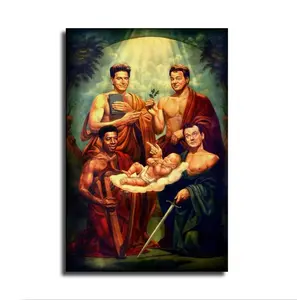 Ghostbusters - Fabulous Four Painting Poster Painting Giclee Canvas Print for Home Room Office Decor Gifts with Or Without