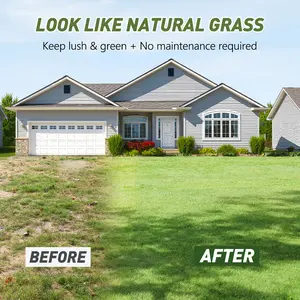 Realistic Deluxe Artificial Grass Turf, Thick Synthetic Lawn Carpet for Outdoor & Indoor Use