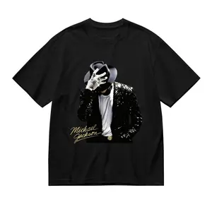 Michael Jackson Billie Jean Signature Pose T-Shirt, King of Pop Retro Graphic Tee, Vintage 80s Music Casual Cotton Shirt, MJ Fan Nostalgia Top