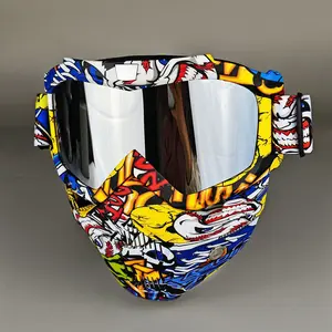 Protective mask for motorcycle sports, windproof face mask for men and women, cycling goggles, sports face protector