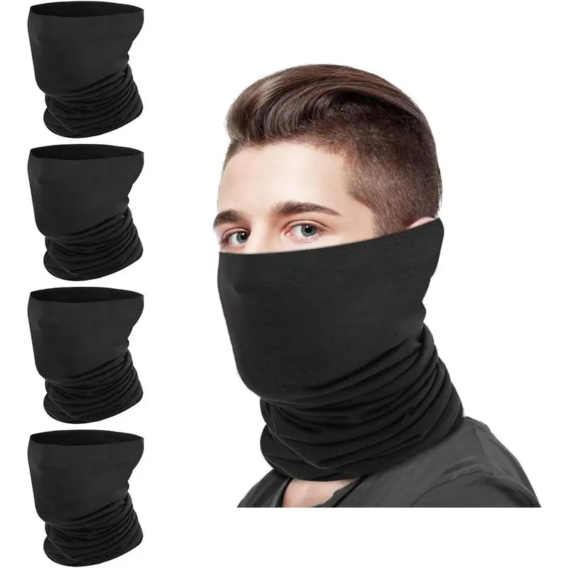 MoKo Polyester UV Sun Shield Neck Gaiter Headwear - Lightweight, Breathable Athletic Face Cover, Universal 1-Size-Fits-Most Men's Accessory with 12+ Ways to Wear, Anti-Odour for Biking, Paintball