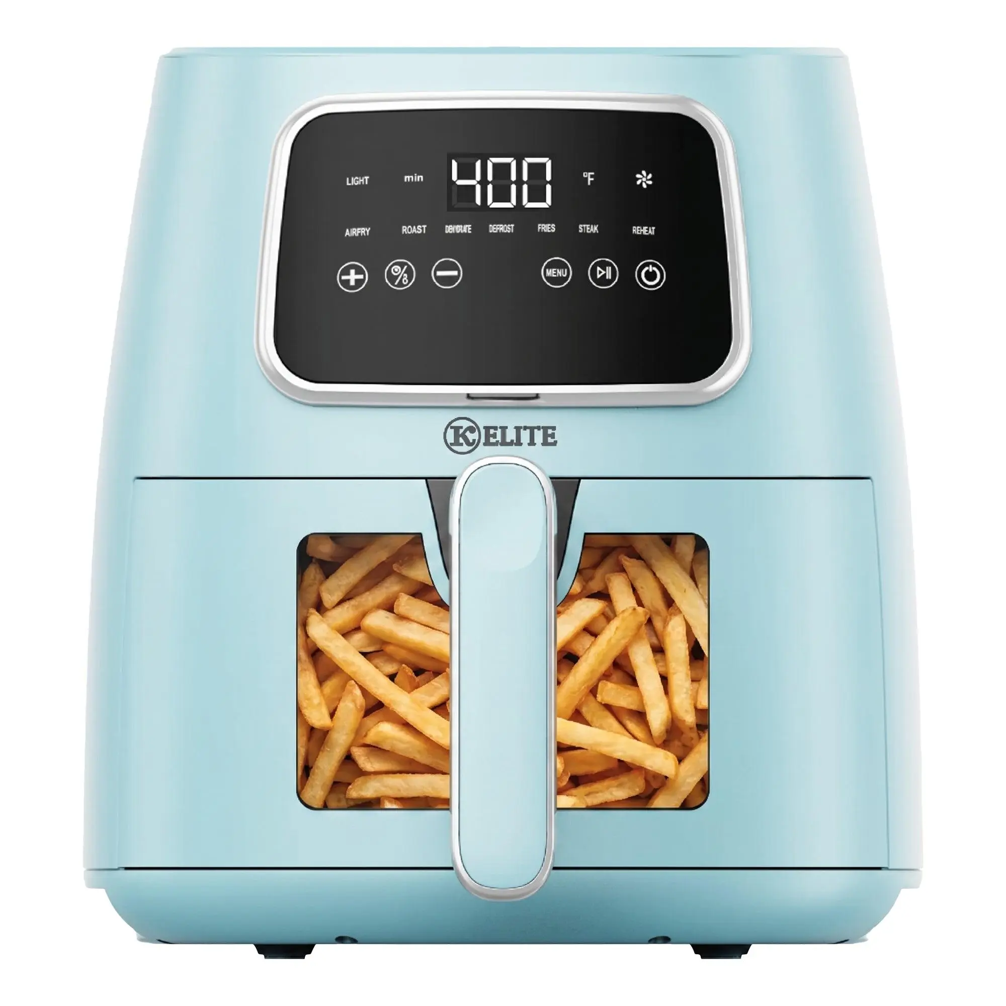 Kitchen Elite 5.5 Qt Digital Air Fryer, 7-in-1 Small Airfryer, LED Screen, Blue Kitchen Elite 5.5 Qt Digital Air Fryer, 7-in-1 Small Airfryer, LED Screen, Blue